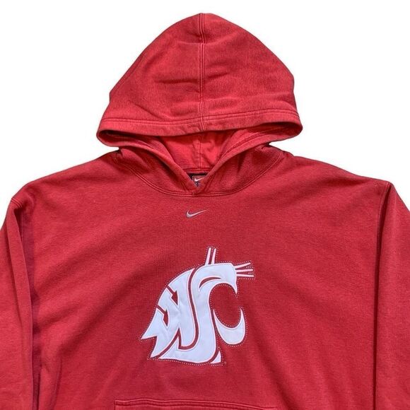 Early 2000s Y2K Nike Center Check Washington State University Hoodie Sweatshirt - Picture 4 of 5